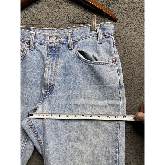 Vintage 90s LEVIS 550 Jeans 32x35 Relaxed-Fit Light Stonewash Red Tab USA Made - Picture 12 of 16